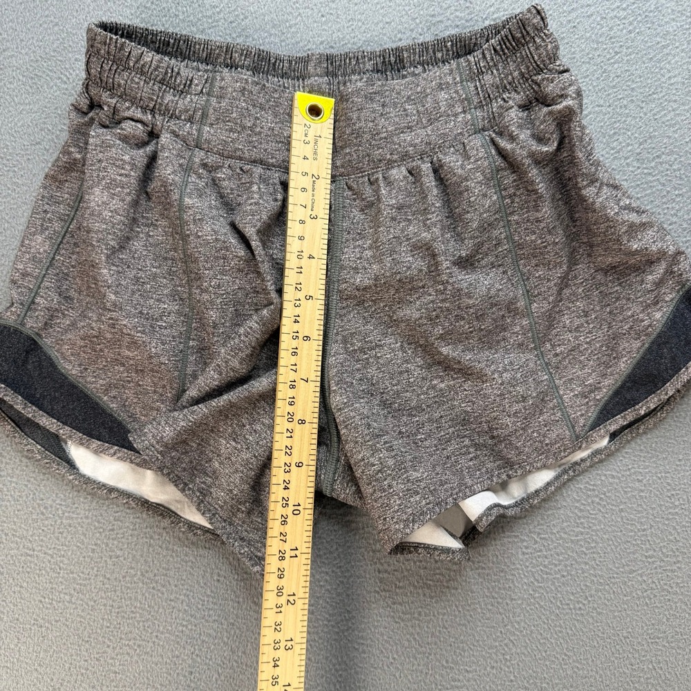 Lululemon Tracker Short V 4" Athletic Running Shorts Size 9 Heathered Black Gray - Picture 4 of 10